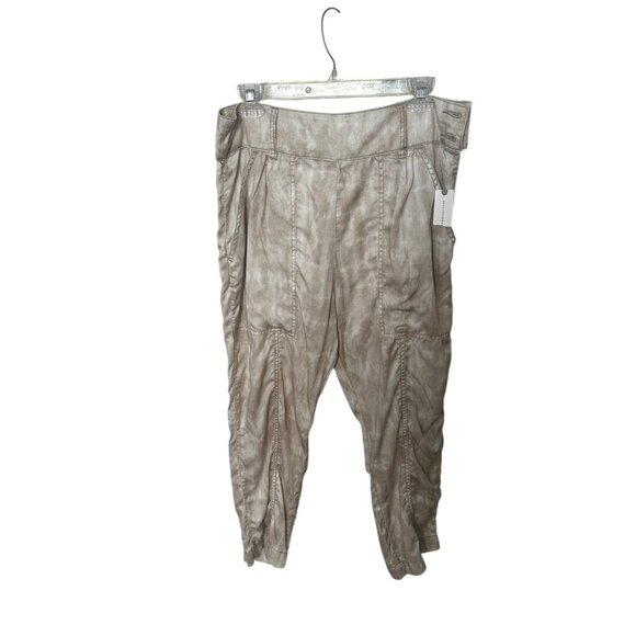 Anthropologie Pants Beige  Boho High Rise Mitra Relaxed Ankle Women 6 NEW - Picture 2 of 11